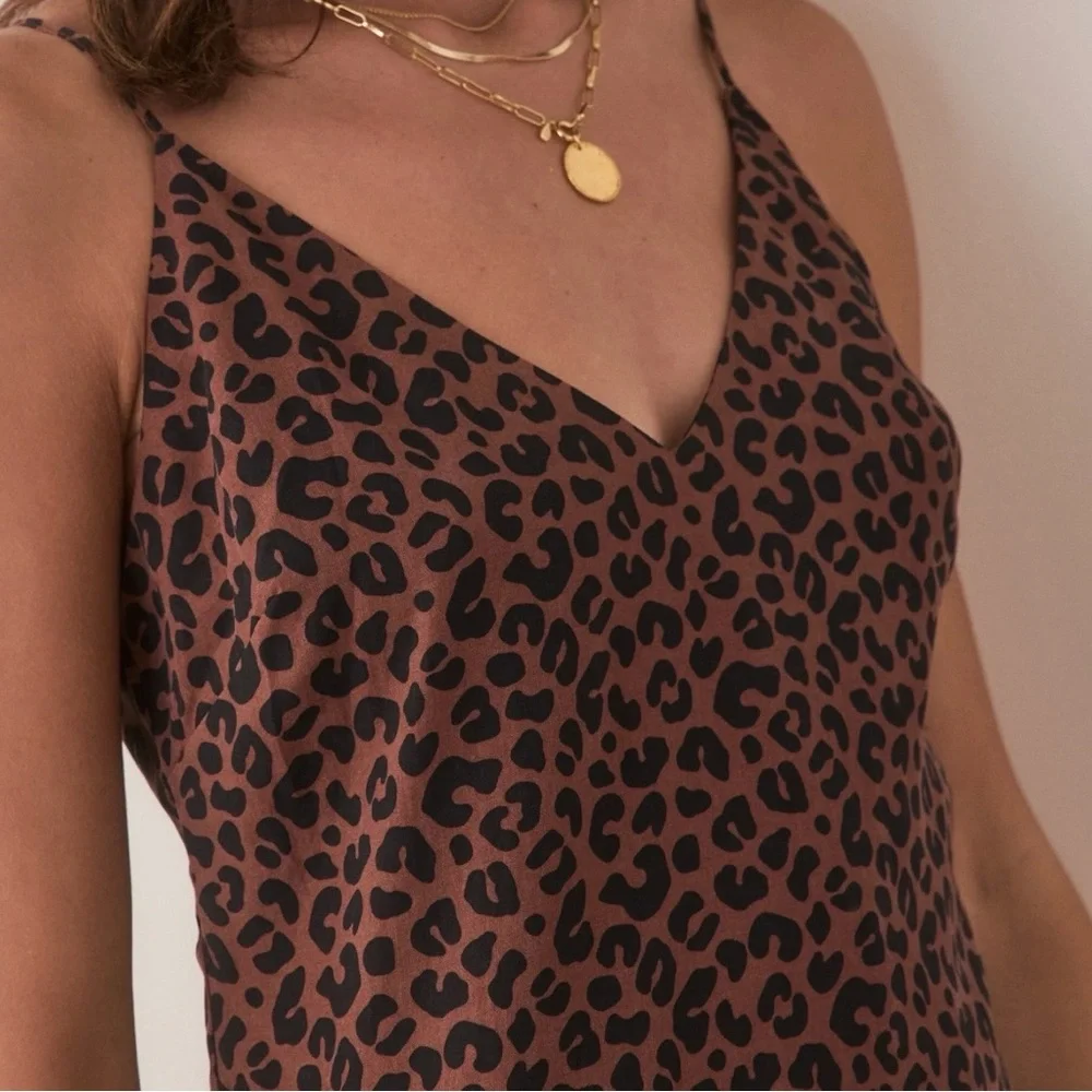 Marine Layer Leopard Print Maxi Dress - Picture 3 of 8